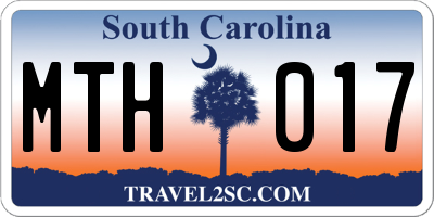 SC license plate MTH017