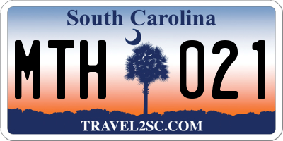 SC license plate MTH021