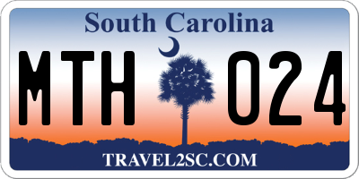 SC license plate MTH024