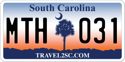 SC license plate MTH031
