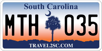 SC license plate MTH035