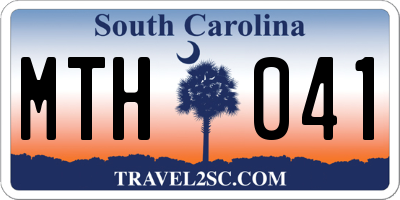 SC license plate MTH041