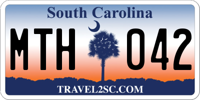 SC license plate MTH042