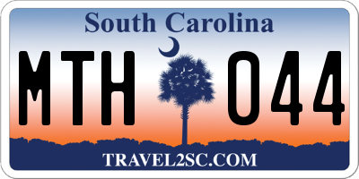 SC license plate MTH044