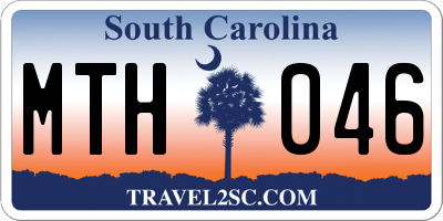 SC license plate MTH046