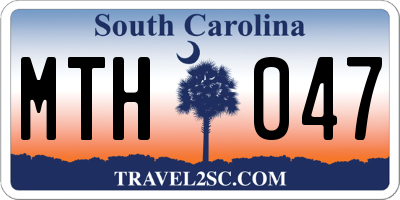 SC license plate MTH047