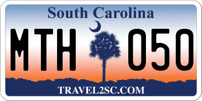 SC license plate MTH050