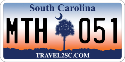 SC license plate MTH051