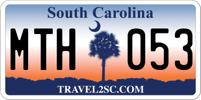 SC license plate MTH053