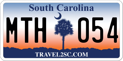 SC license plate MTH054