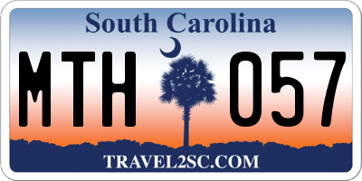 SC license plate MTH057