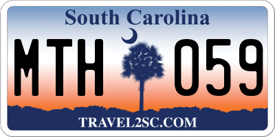 SC license plate MTH059