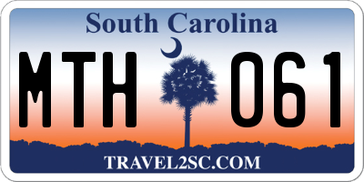 SC license plate MTH061