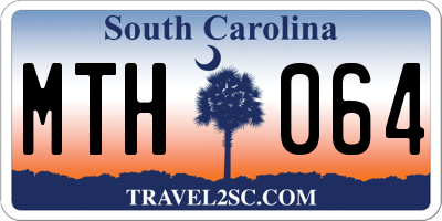 SC license plate MTH064