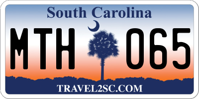 SC license plate MTH065