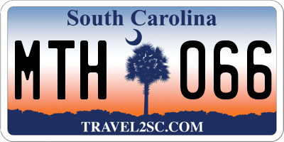 SC license plate MTH066