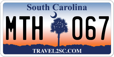 SC license plate MTH067