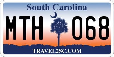 SC license plate MTH068