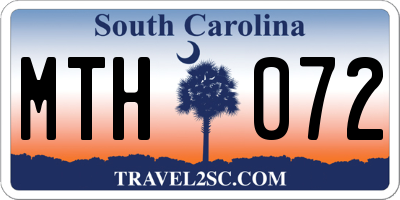 SC license plate MTH072