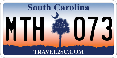 SC license plate MTH073