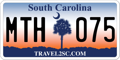 SC license plate MTH075