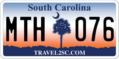 SC license plate MTH076