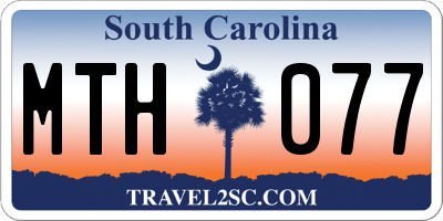 SC license plate MTH077