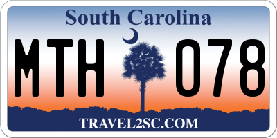 SC license plate MTH078