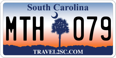 SC license plate MTH079