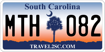 SC license plate MTH082