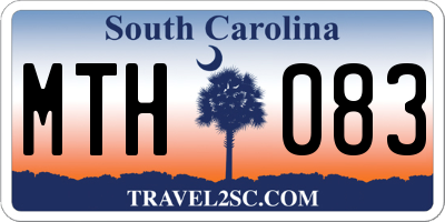 SC license plate MTH083