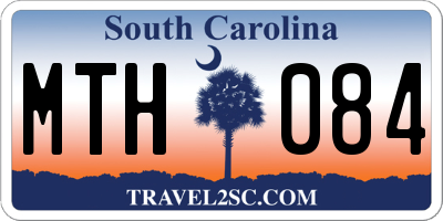 SC license plate MTH084