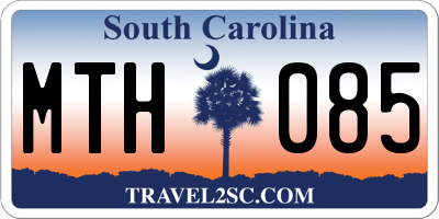 SC license plate MTH085