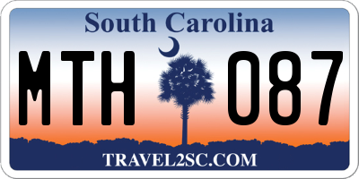 SC license plate MTH087