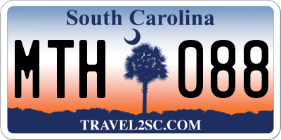 SC license plate MTH088