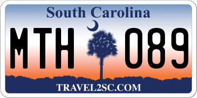 SC license plate MTH089