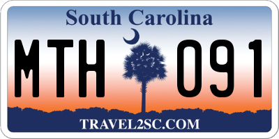SC license plate MTH091
