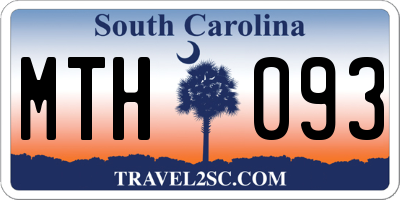 SC license plate MTH093