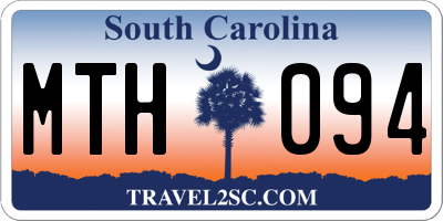 SC license plate MTH094