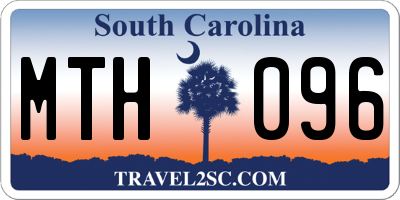 SC license plate MTH096