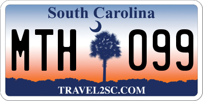 SC license plate MTH099
