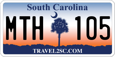 SC license plate MTH105