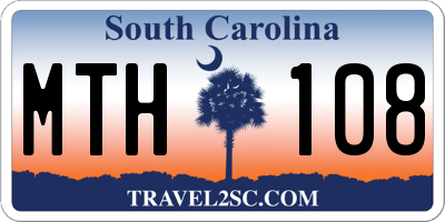 SC license plate MTH108