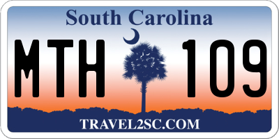SC license plate MTH109