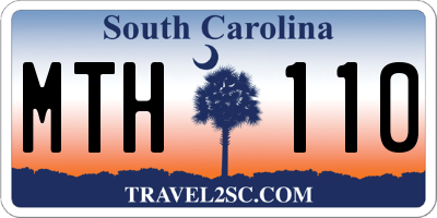 SC license plate MTH110