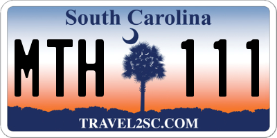 SC license plate MTH111