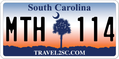SC license plate MTH114