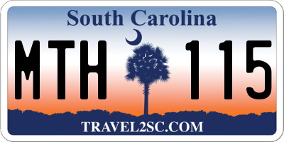 SC license plate MTH115
