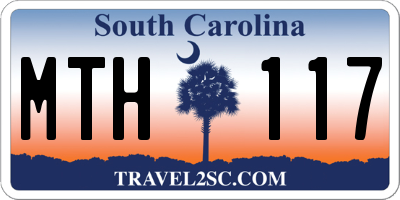 SC license plate MTH117