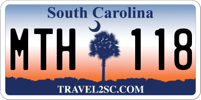 SC license plate MTH118
